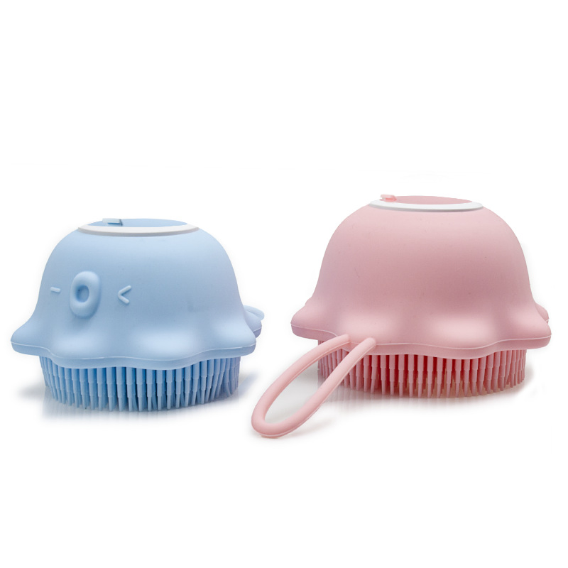 Silicone Massage Bath Brush with Soap Dispenser