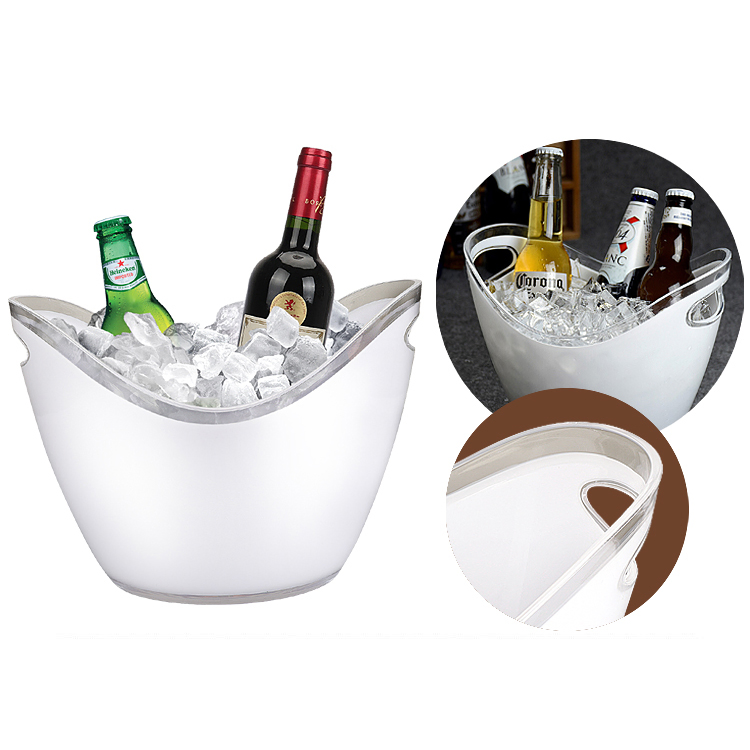 Club Bar Used Ice Buckets Parties Clear Acrylic Champagne Bucket 8L Ice Bucket