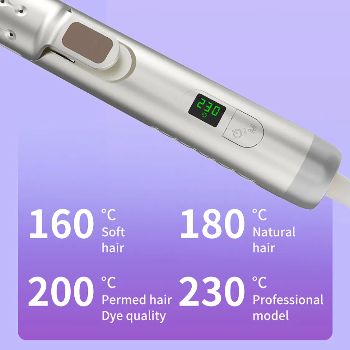 Factory Customize Private Label 4 Level Temperatures Adjustable Salon Hair Straightening Machine