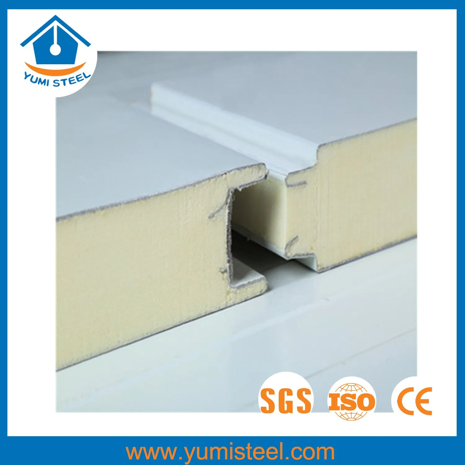 Prefabricated Insulated Metal PU/EPS/Rockwool Foam Composite Sandwich Wall/Roof Panel