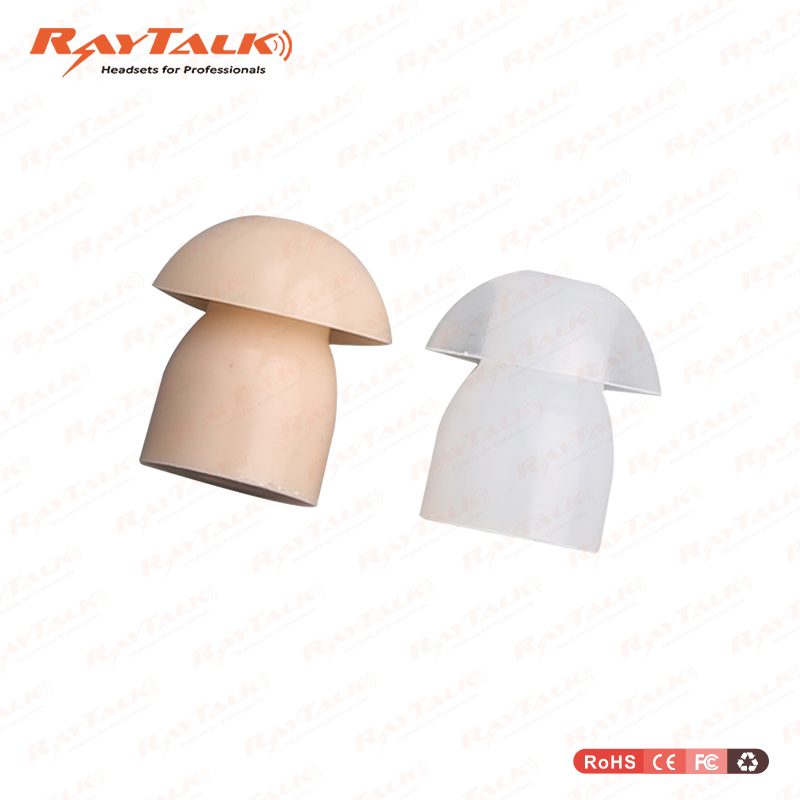 Replacement Ear Tips White Silicone Mushroom Earbud for Radio Acoustic Coil Tube Earpiece Headset