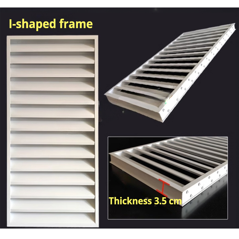 Fasec Adjustable Aluminum Louvers Blades Louver Vent Inserts Blinds Shutters for Window
