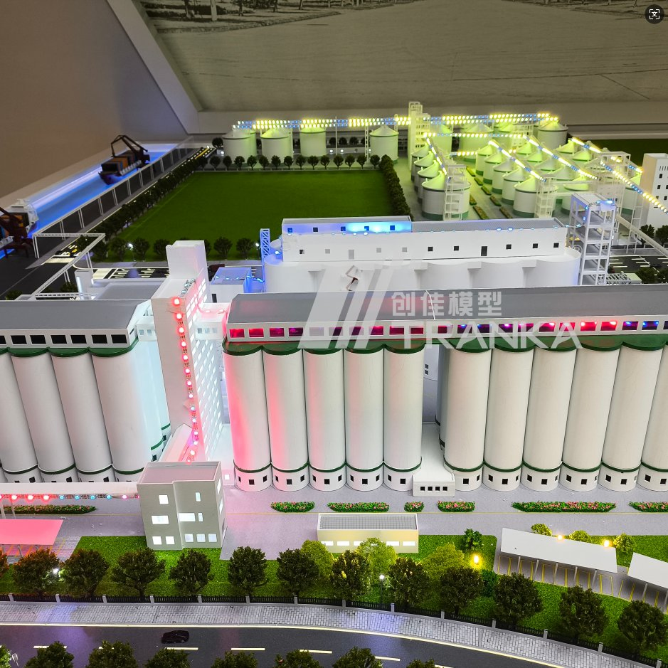 3D High Quality Professional Customized Grain Storage Building Scale Model