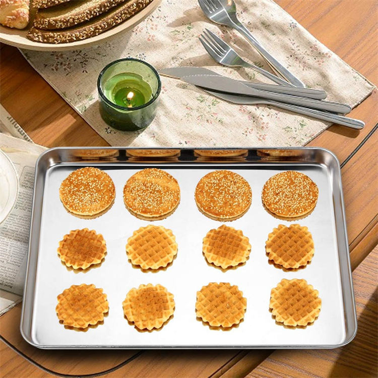 10 Inch Stainless Steel Baking Pans Toaster Oven Tray Pans Cookie Baking Sheets
