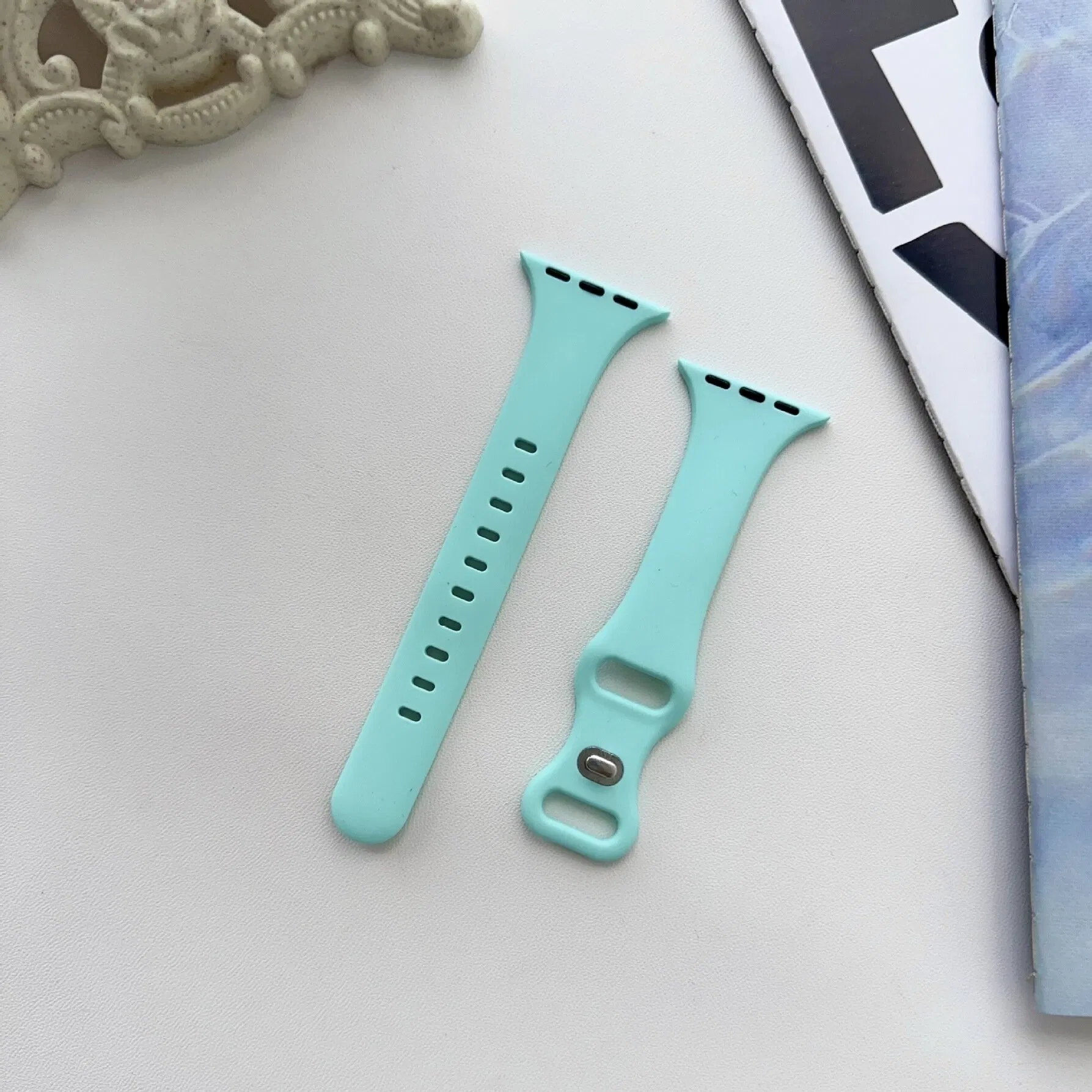 Soft Silicone Waterproof Replacement Wristband Sport Strap Band for Apple Watch Series 10 9 41mm 42mm 46mm 45mm