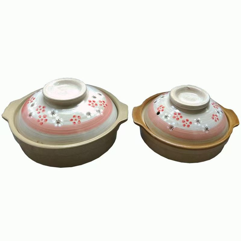 Large Soup Pot Stock Cookware Ceramic Wholesale Custom Design Casserole with Double Handles