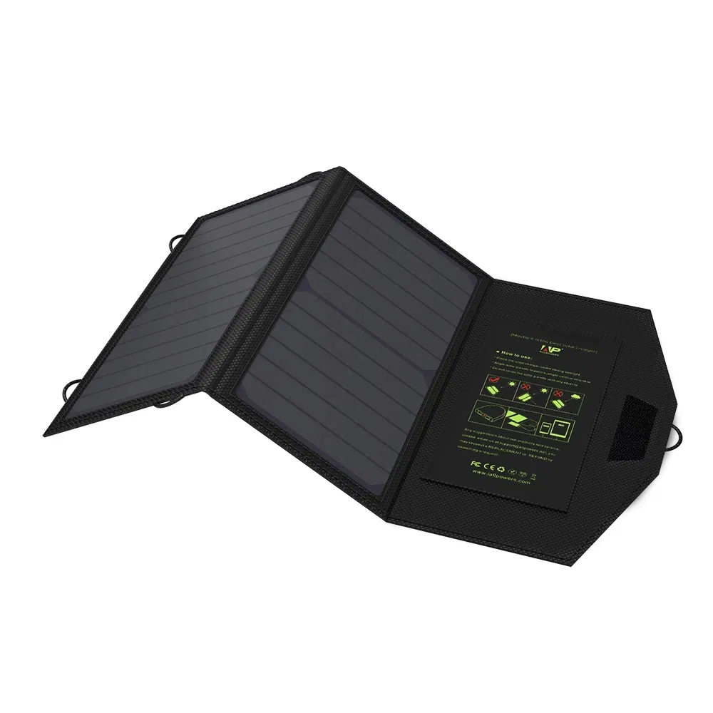 14W Sunpower Foldable USB DC Mobile Phone Power Bank Portable Solar Charger Bag Just Solar