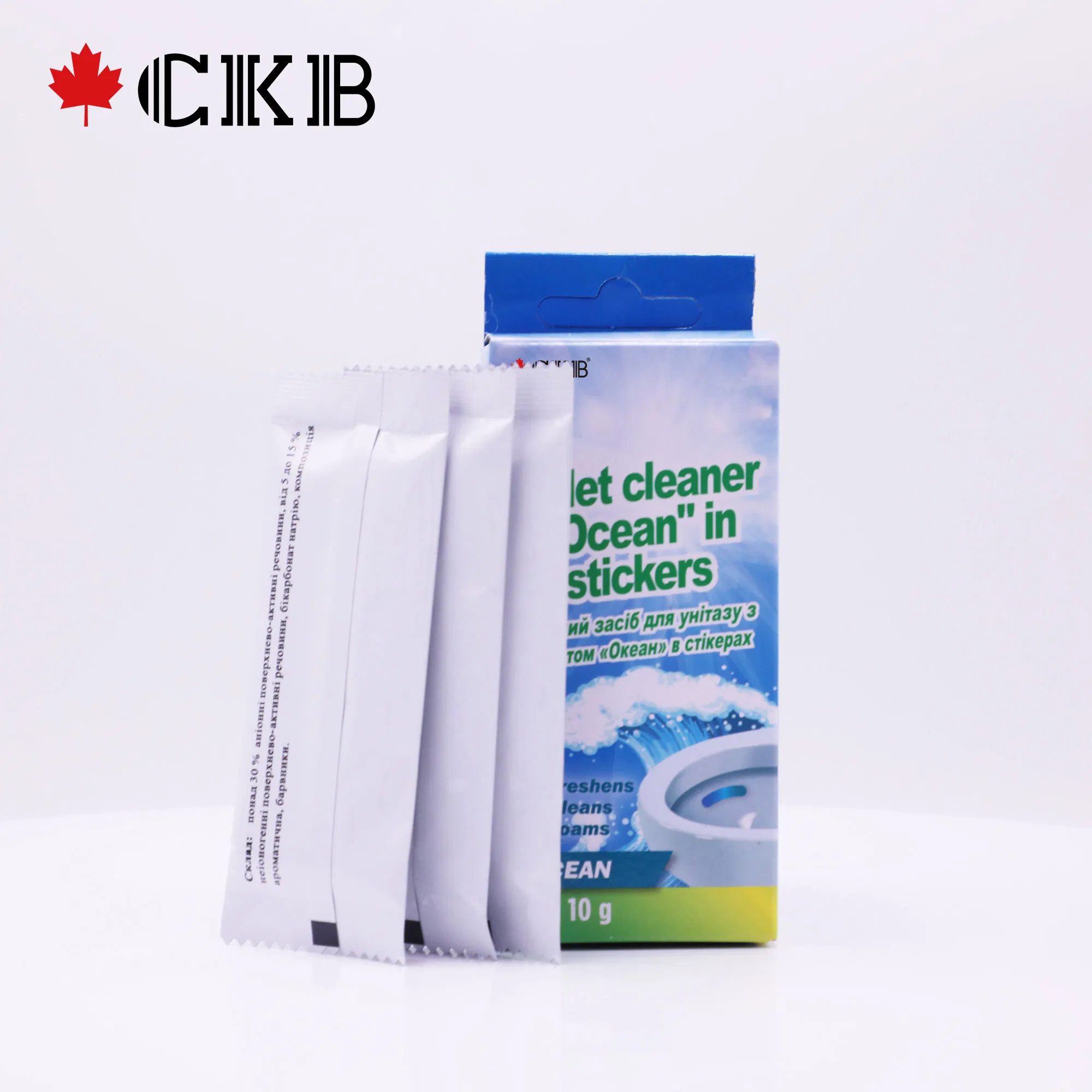 Disposable Sustainable Bathroom Blue Stick-on Strip Automatic Toilet Bowl Cleaner Tablet
