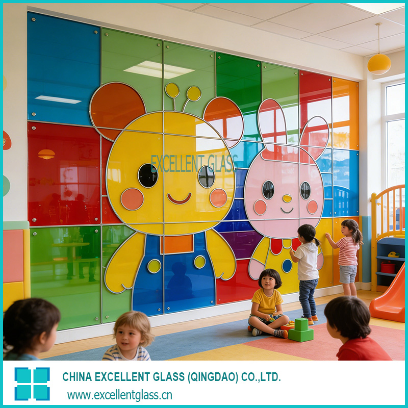 Painted Glass for Wall Cladding - Custom Size/Color for Hotel & Mall Decoration