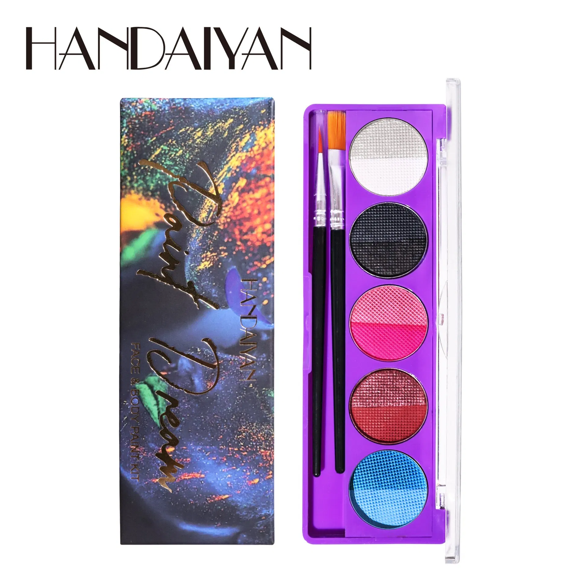 5 Color Body UV Fluorescent Color Painting Plate Suitable for Stage Makeup Performance