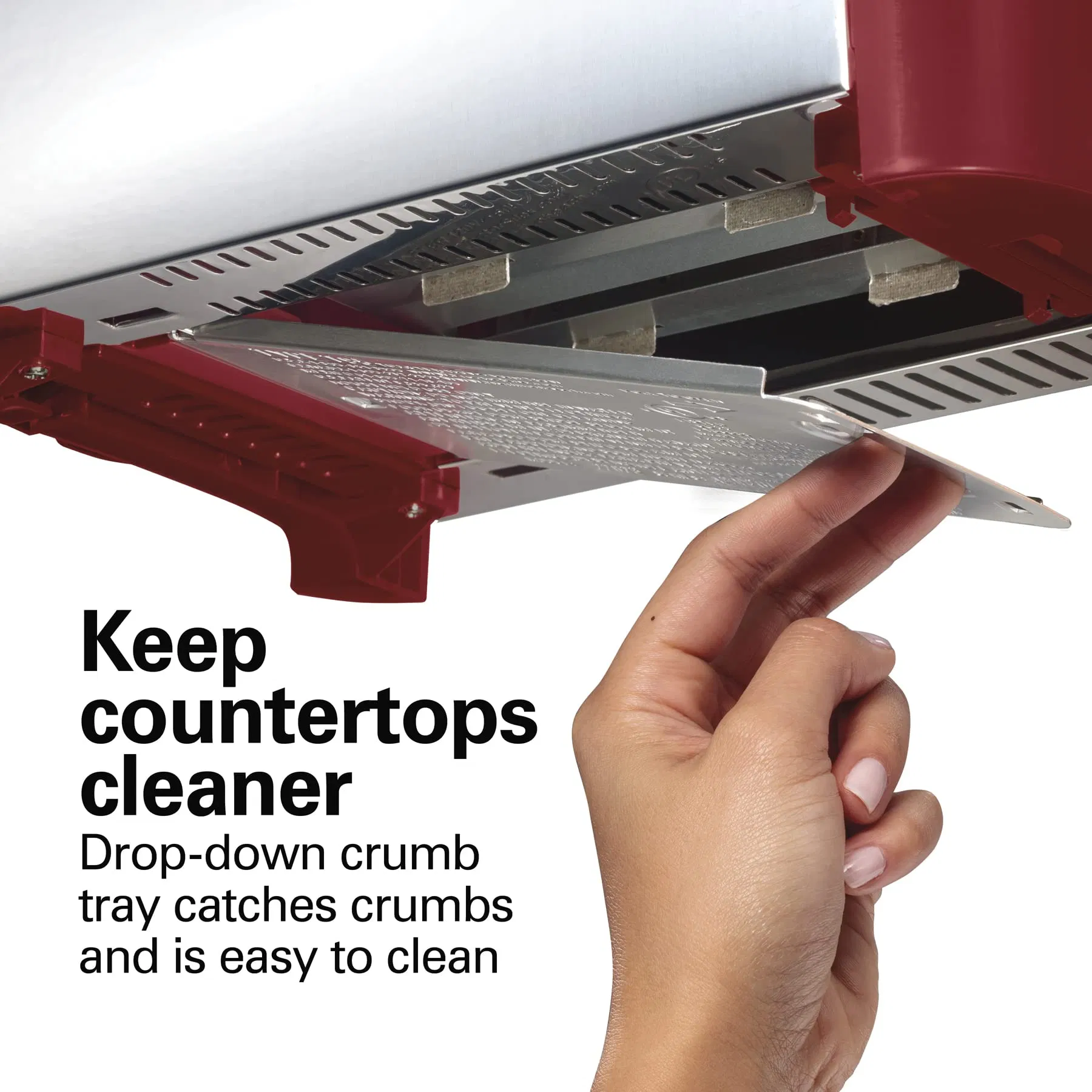 Durable Red Toast Boost Cancel Button Extra Wide Slots 2 Slice Toaster