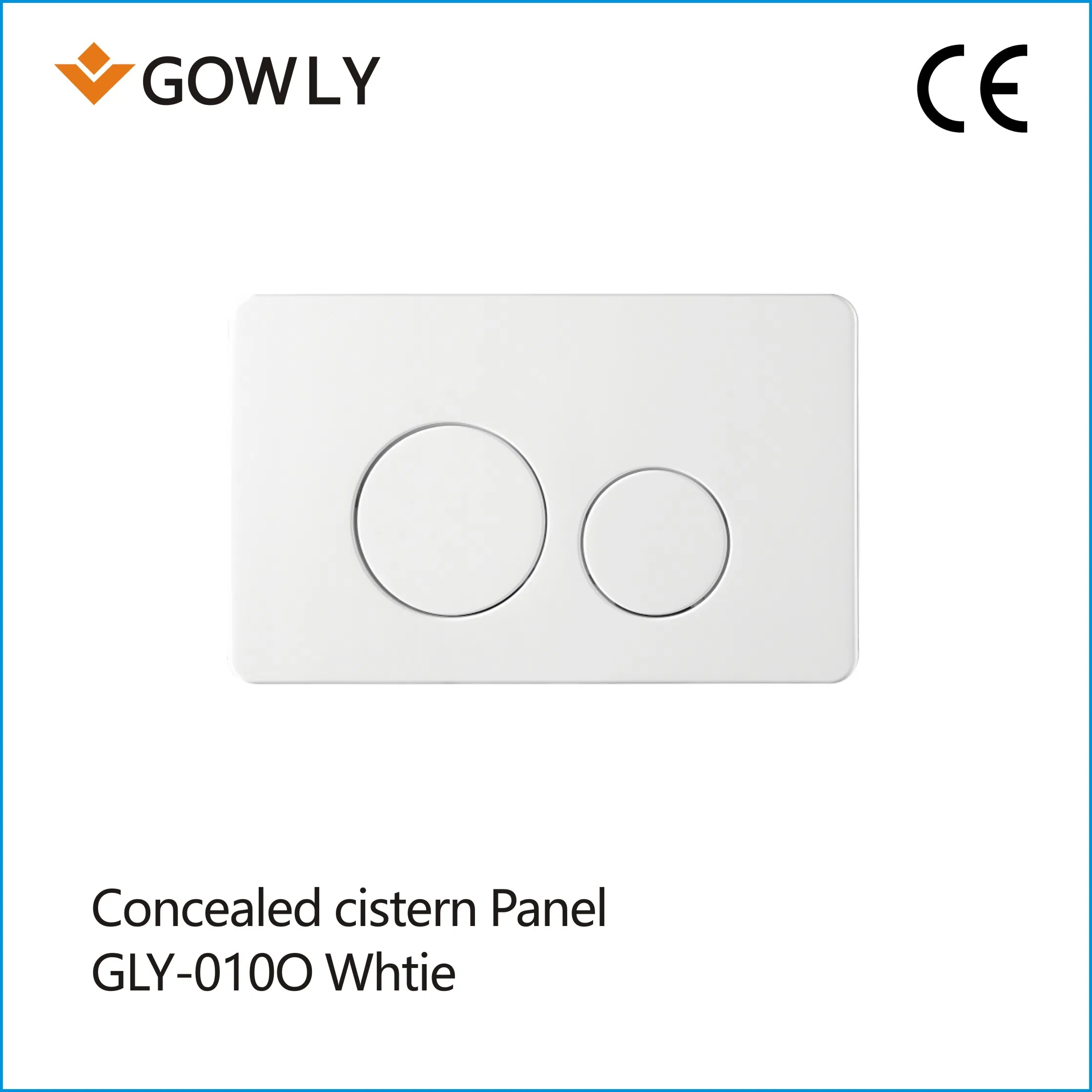 Top or Front Press Dual Flush Plastic ABS Concealed Water Tank Switch Button