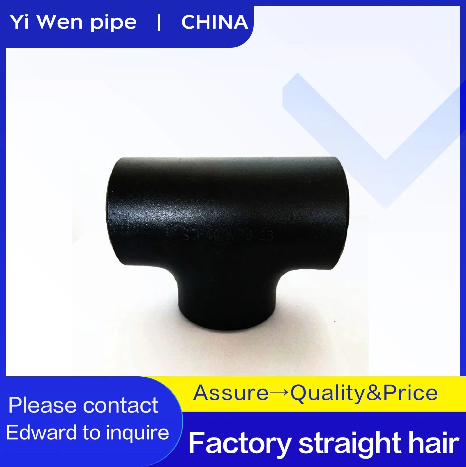 Premium A234 Wpb Equal Tee Connector in 304/316 Stainless Steel