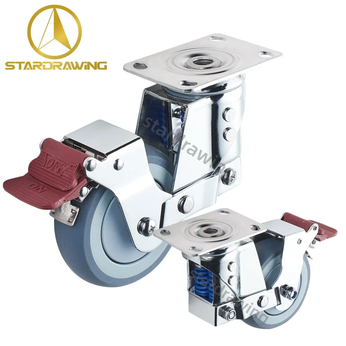 Stardrawing 4inch 100mm Spring Loaded Caster Wheels