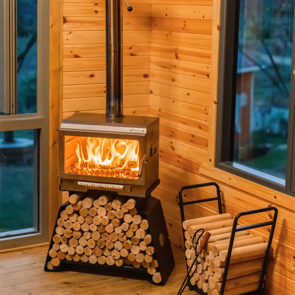 Large Freestanding Tent Living Room Heater Wood Burning Stove Indoor Decorative Table Fireplace