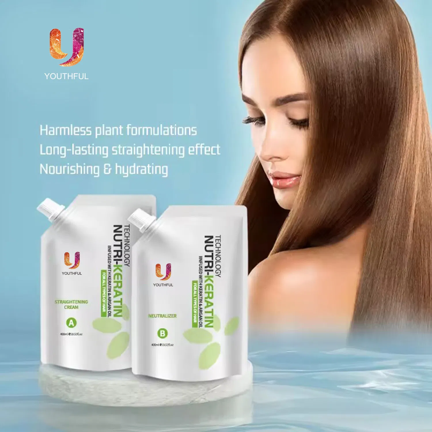 Wholesale Smooth Keratin Natural Rebonding Hair Straightening Cream