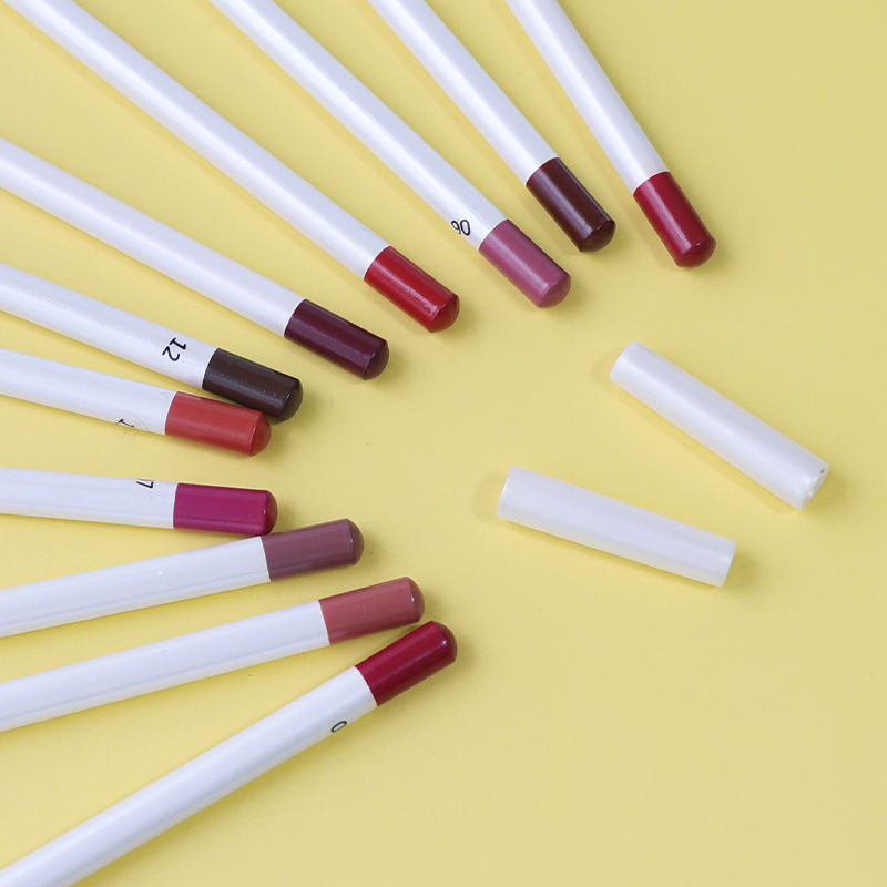 Private Label Matte Natural Waterproof Lip Liner High Pigment Customized Lipliner Pencil