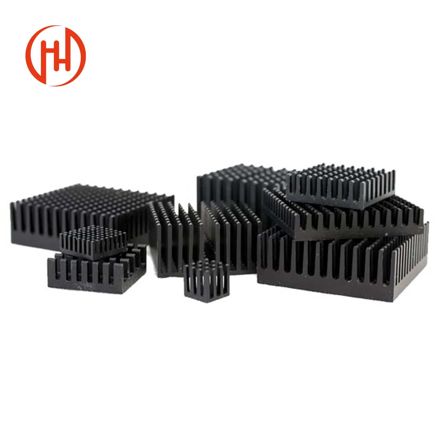 OEM Different Sizes Black Anodizing Extruded Aluminium Profile Radiator Heatsink