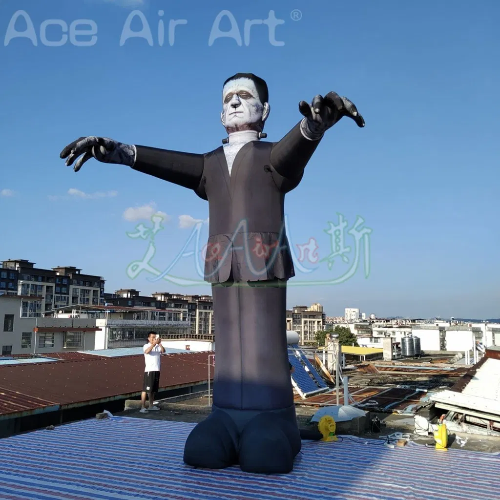 5mh Outdoor Inflatable Zombie Cartoon Halloween Decoration Large Inflatable Dracula with Blower for Horror Party