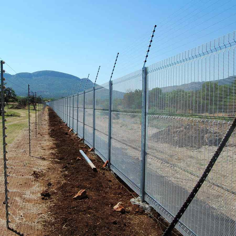 Powder Coating Airport Use Security Anti Climb Clear Vu Fence