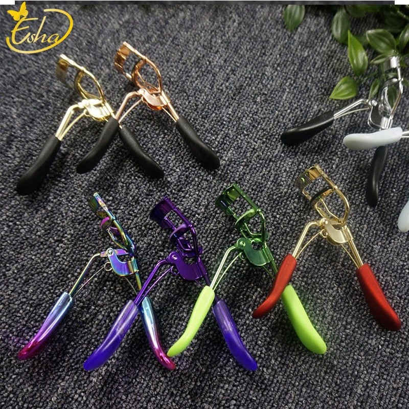 Stainless Steel Portable Plastic Handle Eyelash Curler