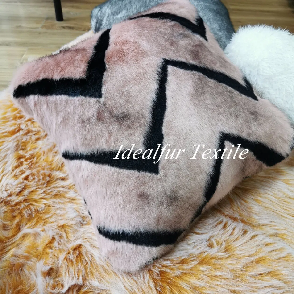 Luxurious Square Faux Fur Pillows for Chic Bedroom Style