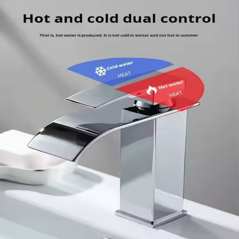 Elegant Basin Faucet: Dual - Control, Multi - Color, Perfect Dimensions for Your Bathroom