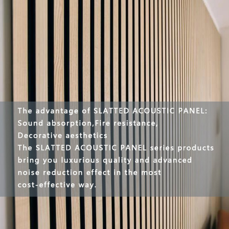 Slatted Wood Sound Absorbing Panels