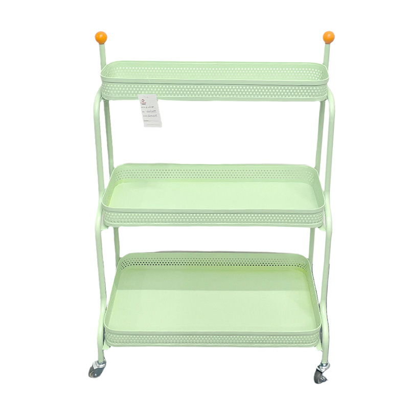 Elegant Iron Flower Cart Multi-Tiered Succulent Display Rack Stylish Mobile Iron Plant Stand for Indoor and Balcony