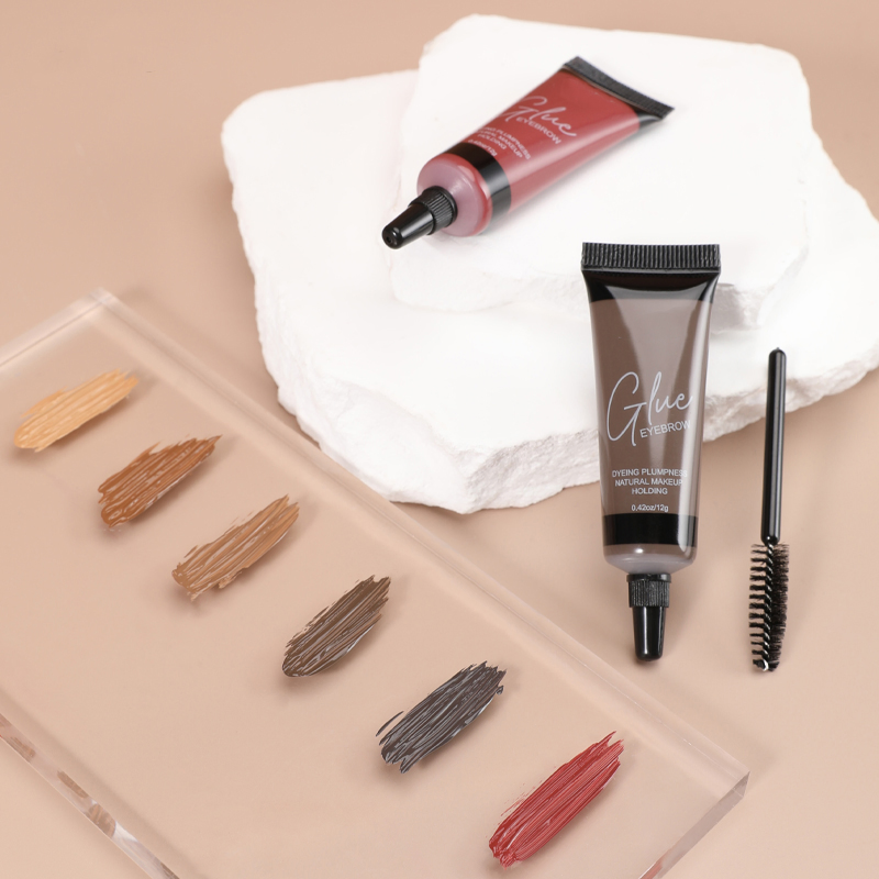 6 Colors Waterproof Sweat Proof Eyebrow Mascara with Natural Look Effect for Ladies
