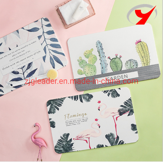 Eco-Friendly Diatom Mud Floor Mat Anti Slip Absorb Diatomite Bath Mat