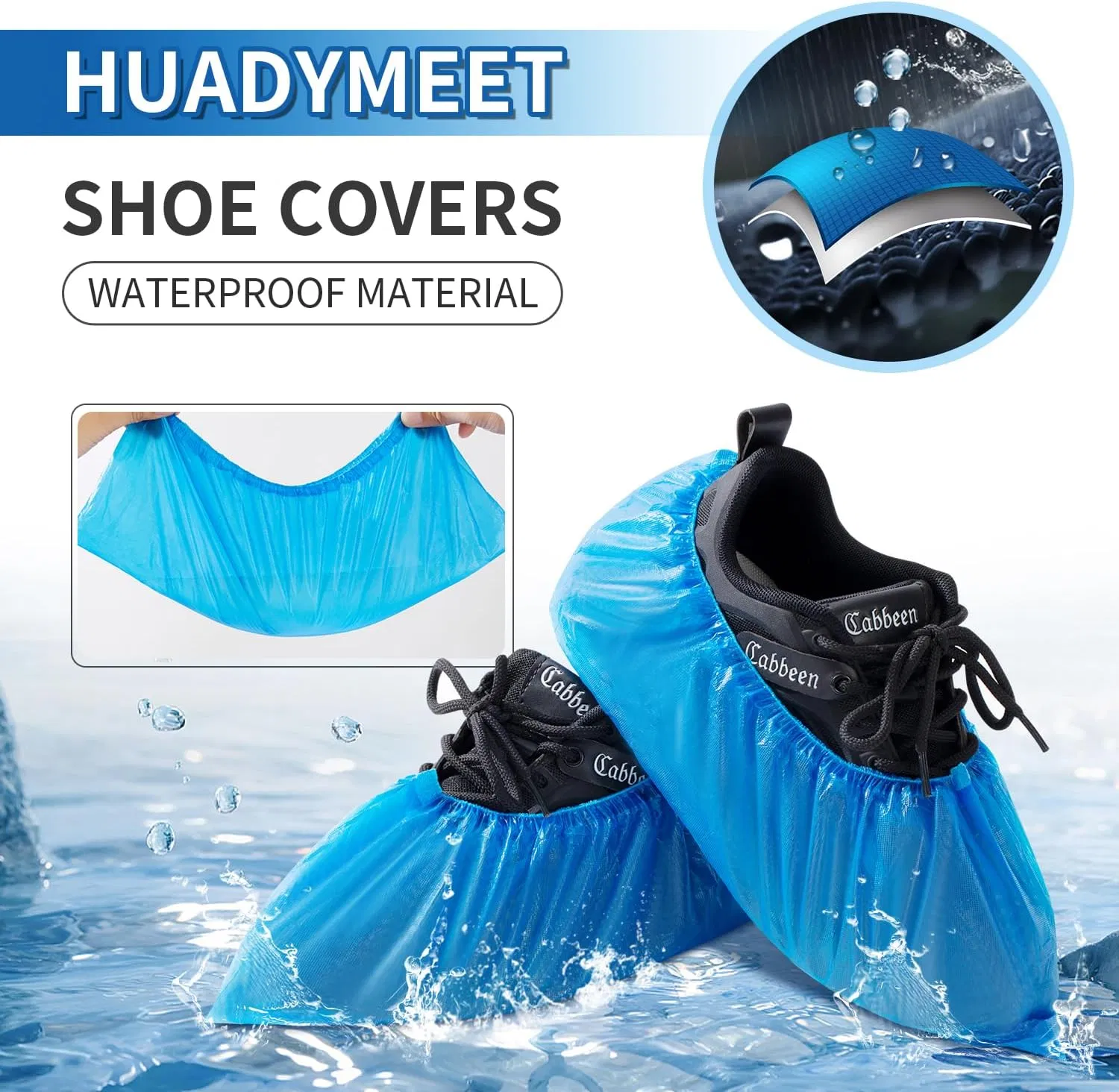 Waterproof Slip Resistant Durable CPE Plastic Disposable Shoe Boot Cover