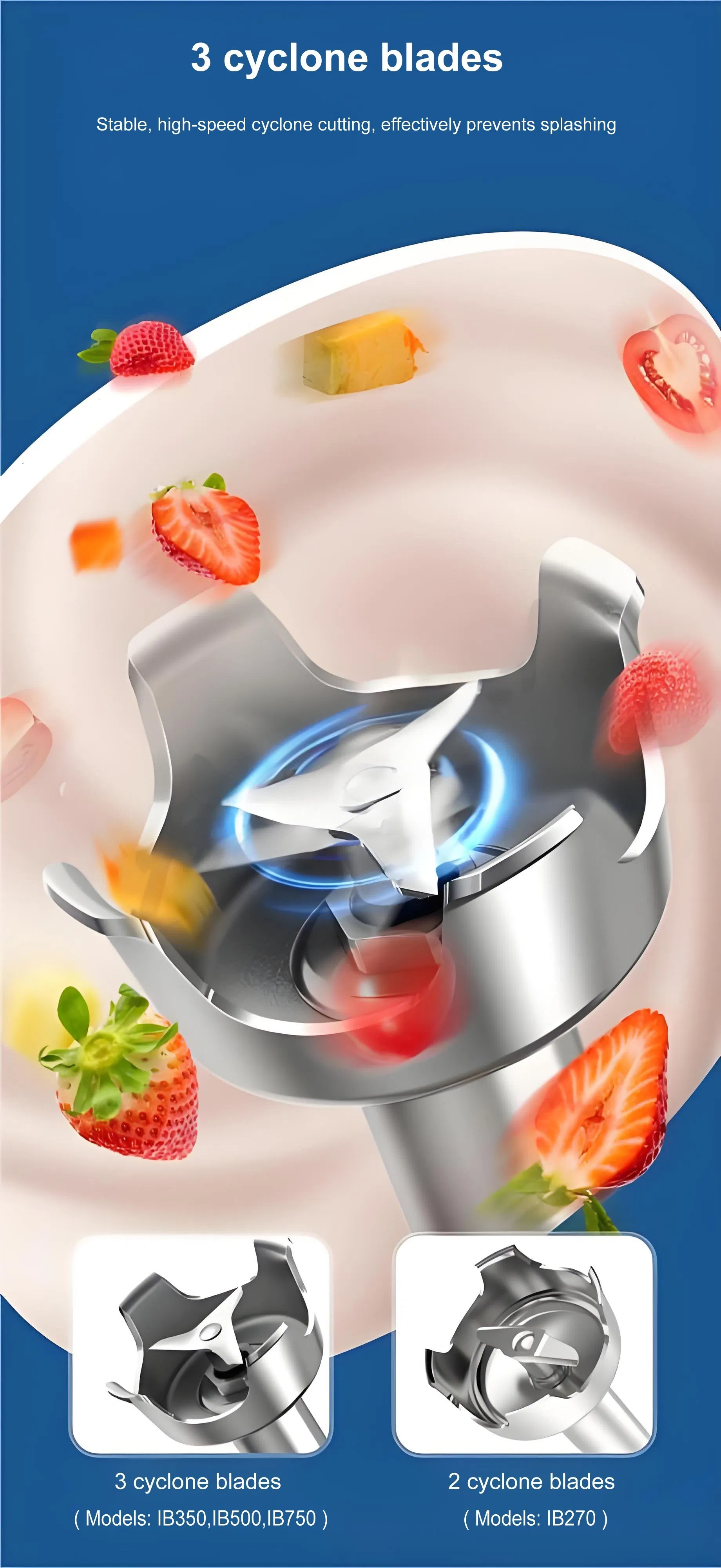 Commercial Food Bender Egg Whisk Hand Mixer Handheld Immersion Blender Electric Egg Beater