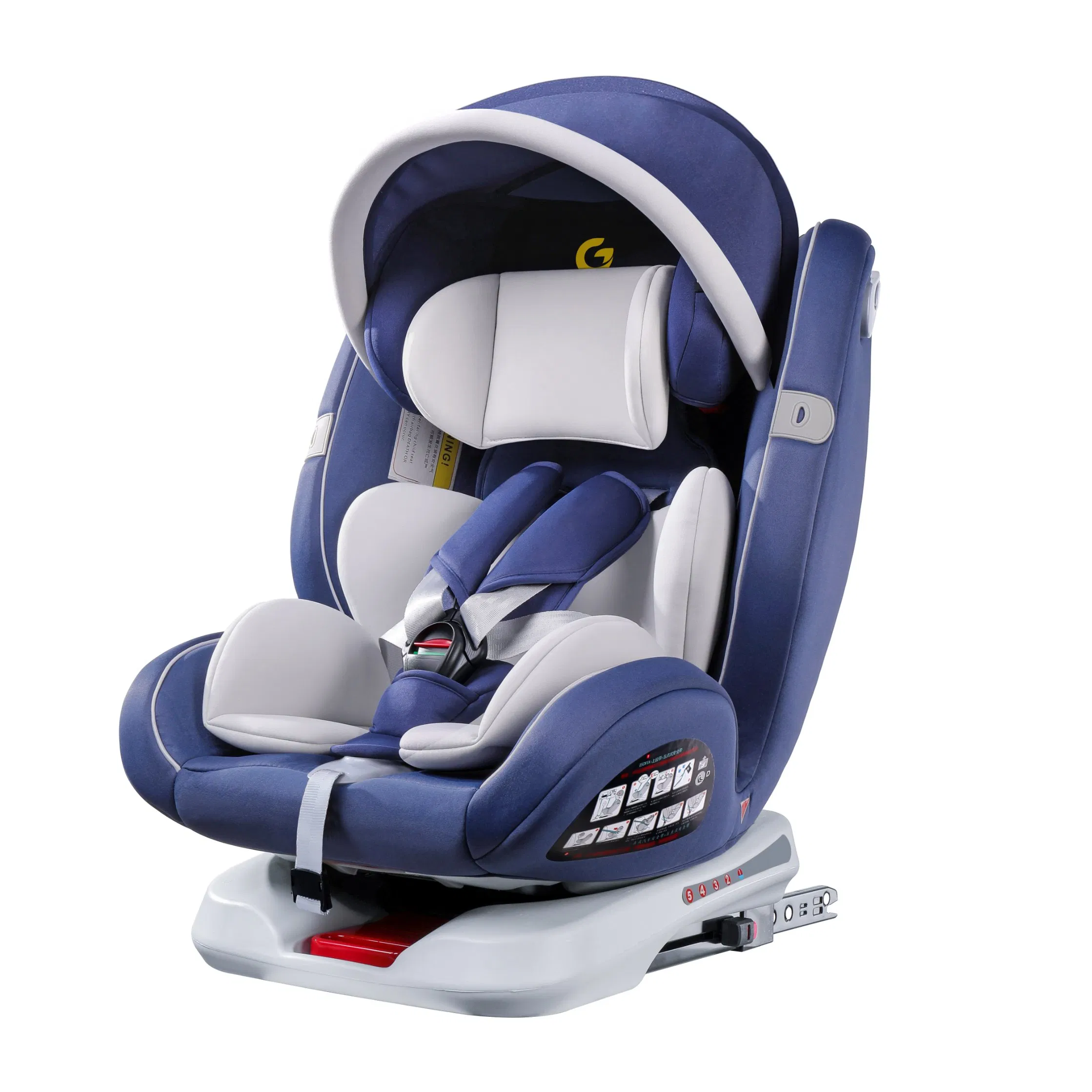 360 Degree Rotation Isofix Hard Interface Children′ S Car Safety Sea