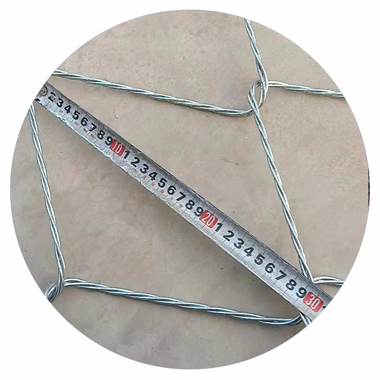 China Export Hand-Woven Knotted Type Stainless Steel Rope Mesh Rockfall Protection Mesh