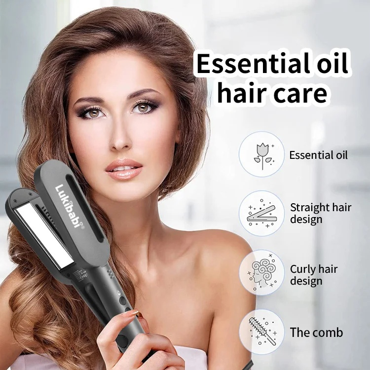 Professional Keratin Oil Steam Hair Straightener for Effortless Styling