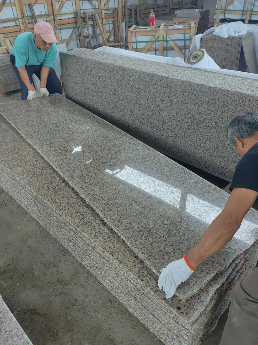 Cheap Price Natural Stone Rose Pink Granite Stairs Steps Polished