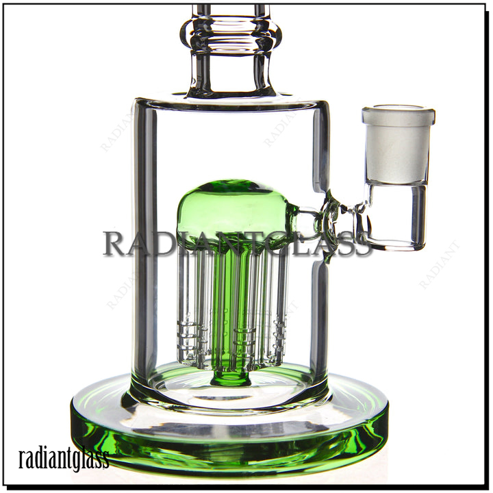 Hot Selling Green Filter Single Tree Perc Cannon Hookah Water Pipe DAB Rig Wholesale
