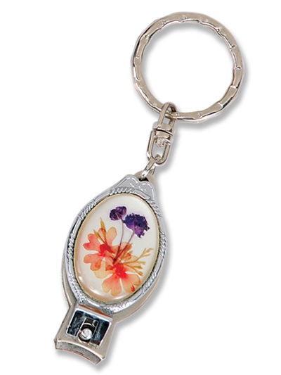 Square Gold Printing Logo Nail Clipper with Keyring (NC06)