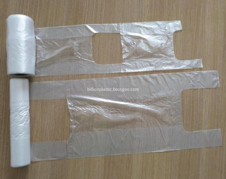 Grocery T-Shirt Fresh Keeping PE Resealable Clear Packing Vest Polythene Bag 30X50cm 25mic Food Grade 500 Count Roll