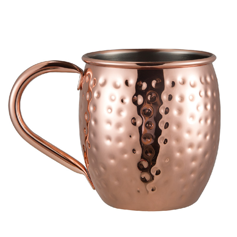 Custom Made Copper Barrel Steel Mug for Moscow Mule Copper Mug Cocktail Cup for Pearl Vodka Van Gogh Vodka