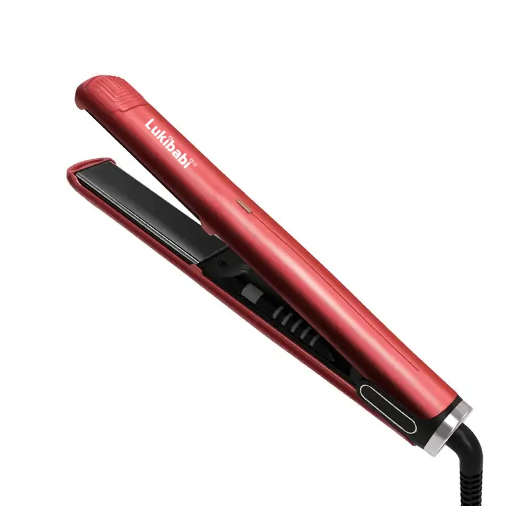 450 Degrees Glossy Titanium Plate Hair Flat Iron Keratin Hair Straightener