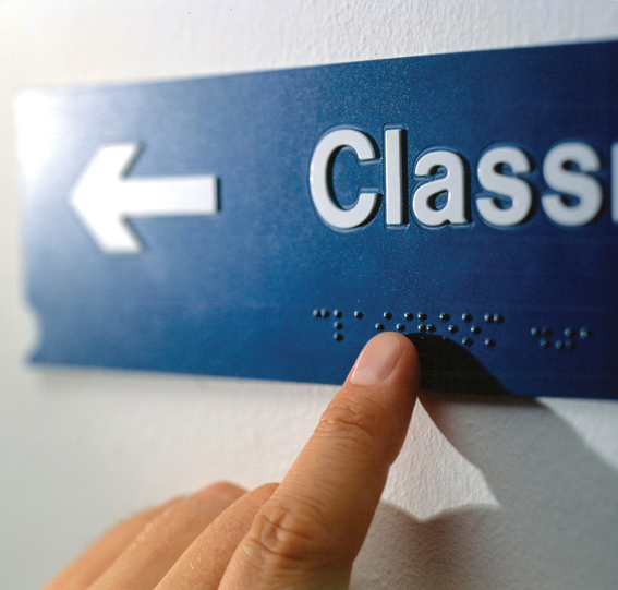 Customized Ada Braille Signs for Public School Billboard Displays