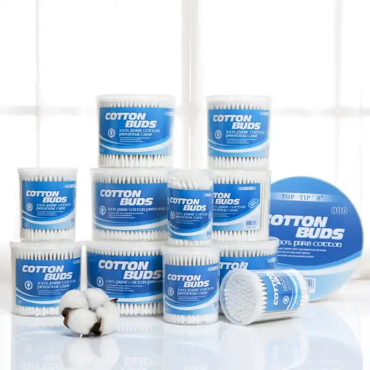 100PCS Wholesale Ear Clean Swabs Eco Bamboo Wooden Stick Cotton Buds