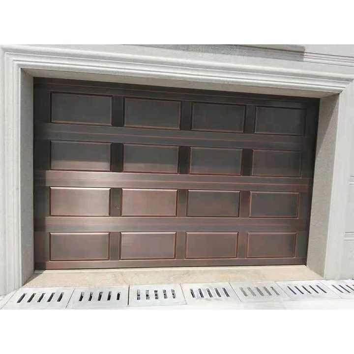 High Quality Remote Control Sectional Modern House Customize Aluminum Steel Villa Automatic Garage Door