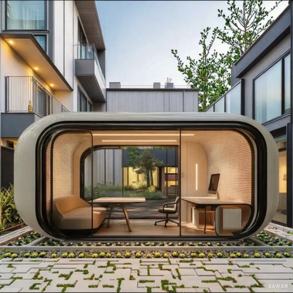 Luxury Modern Modular Mobile Steel Space Capsule House Prefab Flat Pack Container