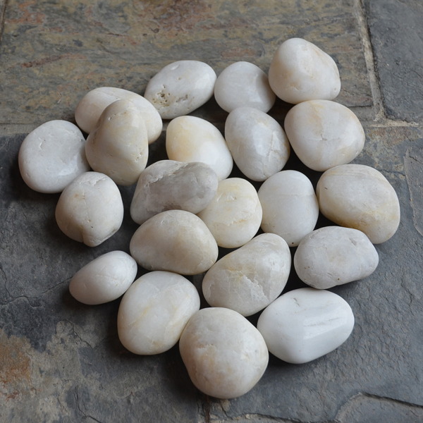 Garden Path and Bathroom Floor Decorative White Pebble Stone Tile