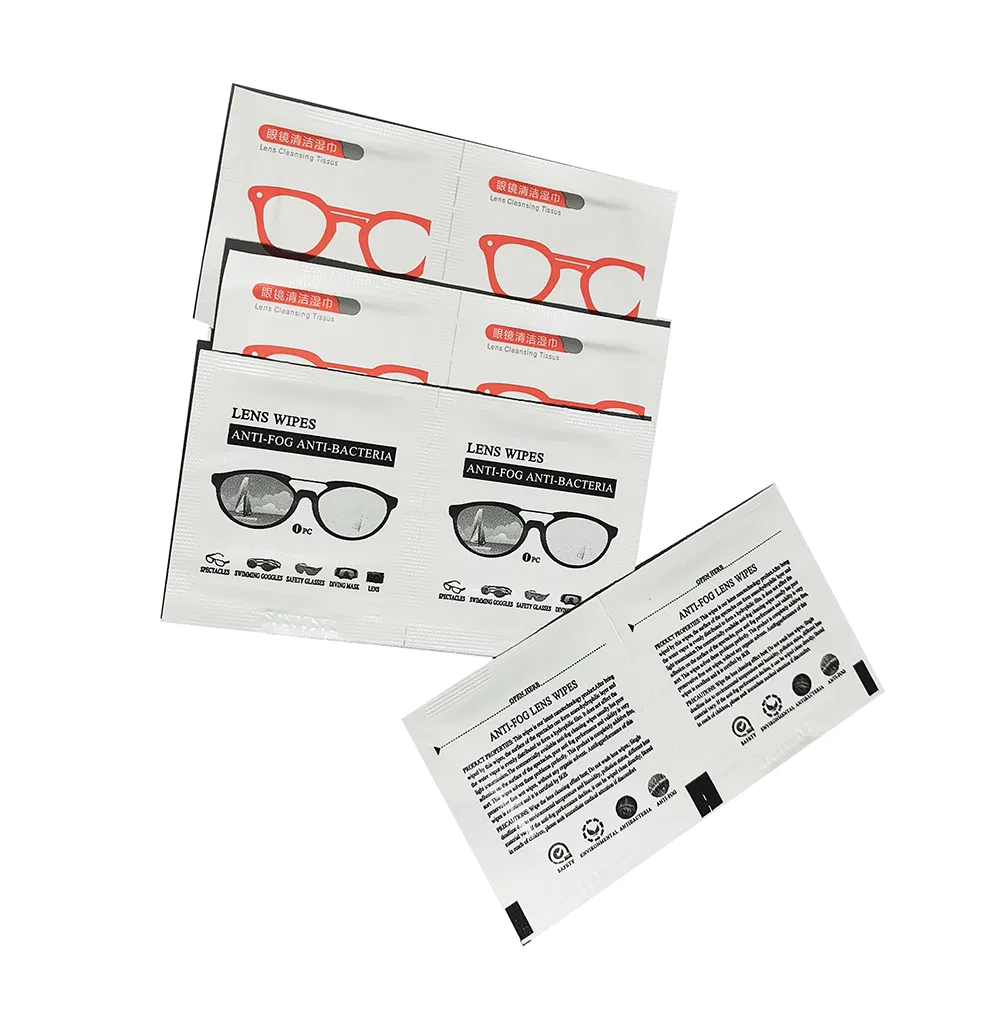 Hot Sale Anti Fog Eyeglass Cleaner Solution Quick Drying Antifog Glasses Wipes