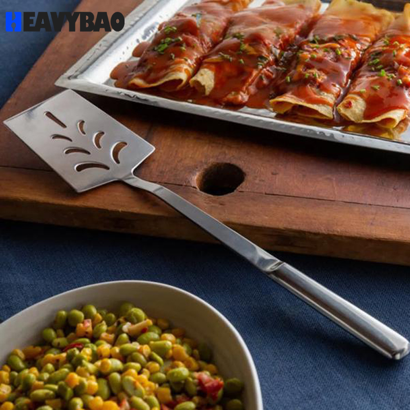 Heavybao Hot Selling Stainless Steel Cookware Sets Slotted Turner Spatulas