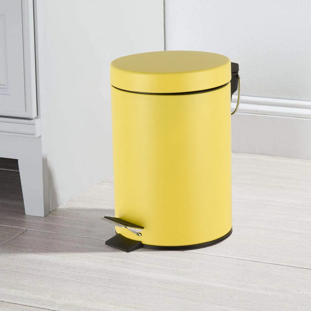 Customizable Round Stainless Steel Waste Bin with Foot Pedal